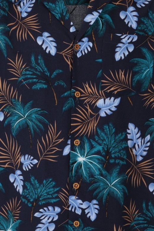 Oscar Tomika Haiti Navy Hawaiian Shirt