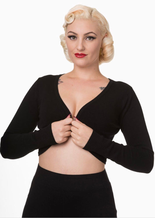 Flicker Long Sleeve Bolero Black