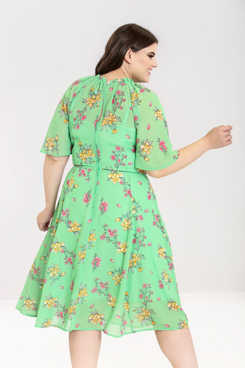 Adelina 70s Floral Dress