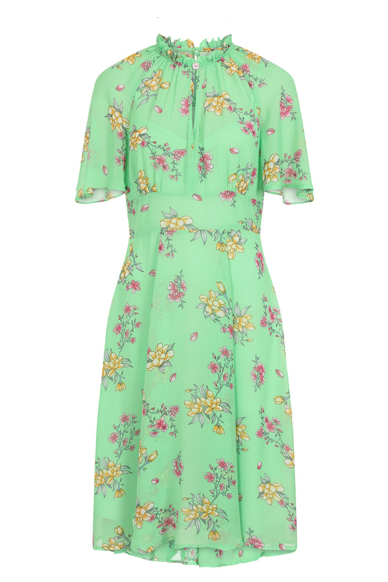Adelina 70s Floral Dress