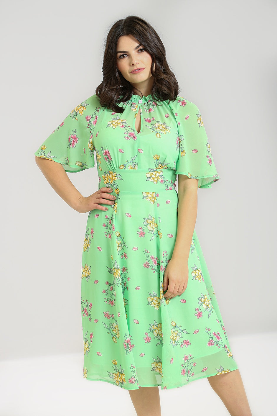 Adelina 70s Floral Dress