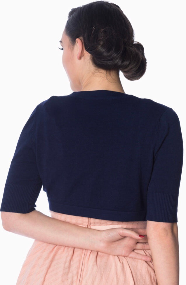 Hudson Short Sleeve Bolero Navy Blue